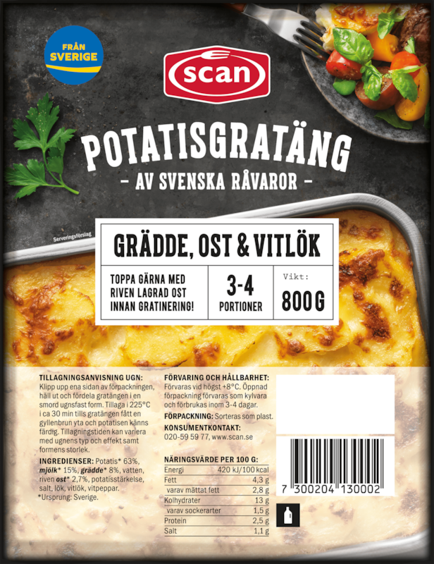 Potatisgratäng 800g