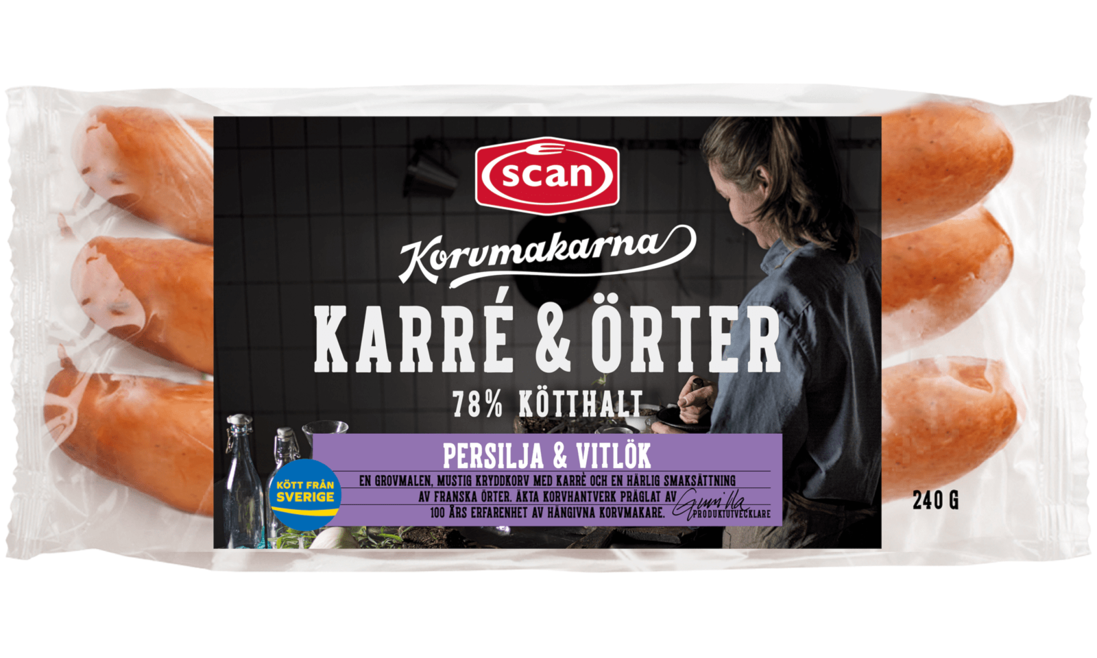 600830 Karre Franska Orter korv 240g ovan