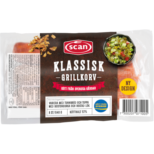 Klassisk grillkorv 640g