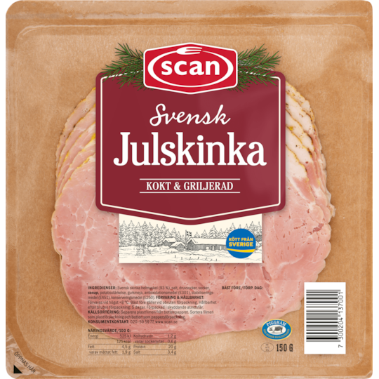 JULSKINKA SKIVAD 150G