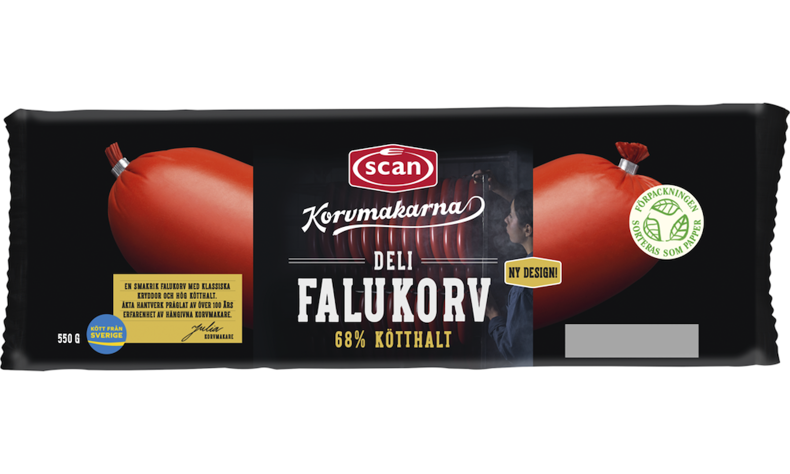 622967 SCAN DELI FALUKORV 550G OVAN